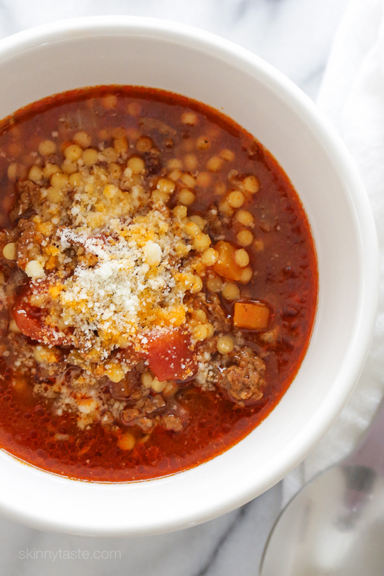 Beef, Tomato and Acini di Pepe Soup (Instant Pot, Slow Cooker + Stove Top) Skinnytaste